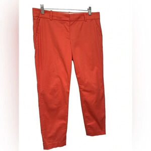 J. Crew flat front Cafe Capri pink chino pants